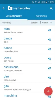 Italian-Russian Dictionary android App screenshot 1